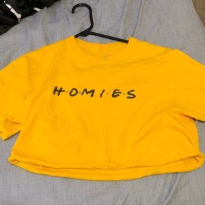 yellow crop top